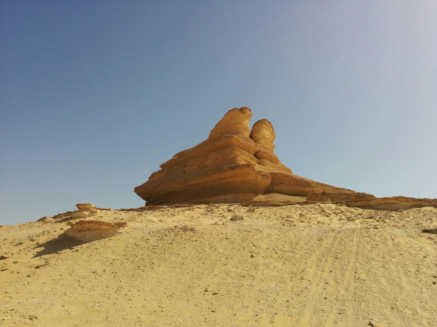 Sculpted sandstone formation in Wadi El Hitan, Fayoum