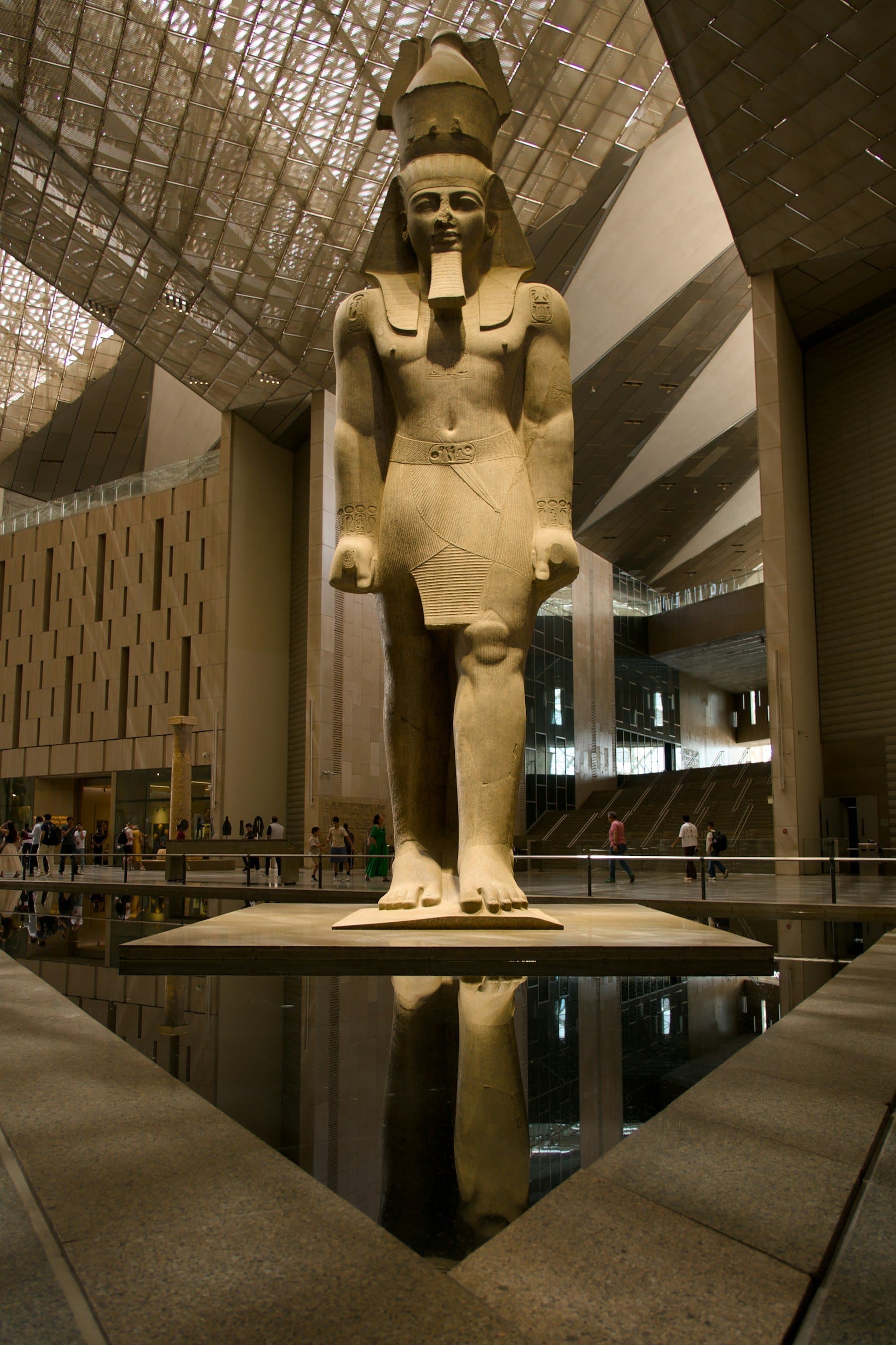 The colossal statue of Ramesses II in the Grand Egyptian Museum
