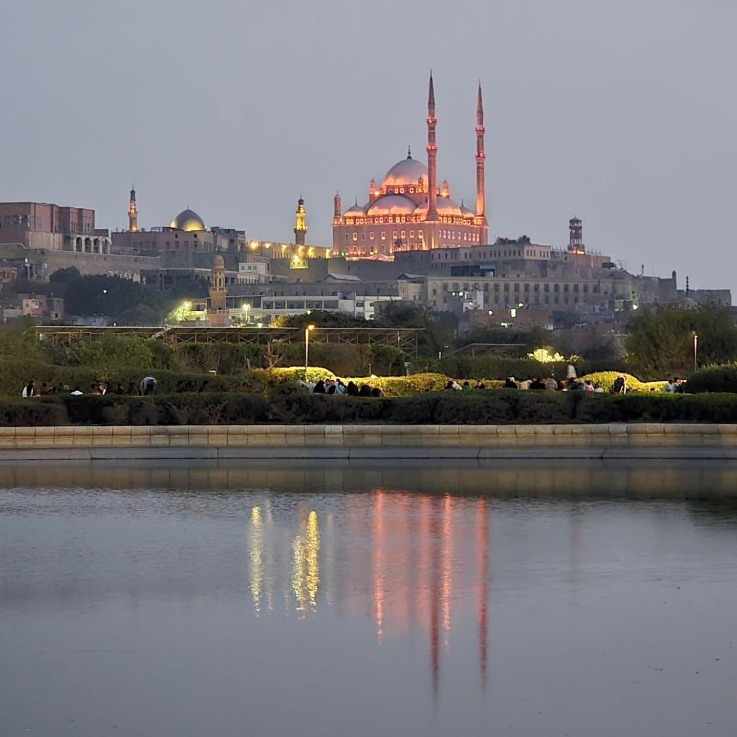 Cairo glowing at dusk