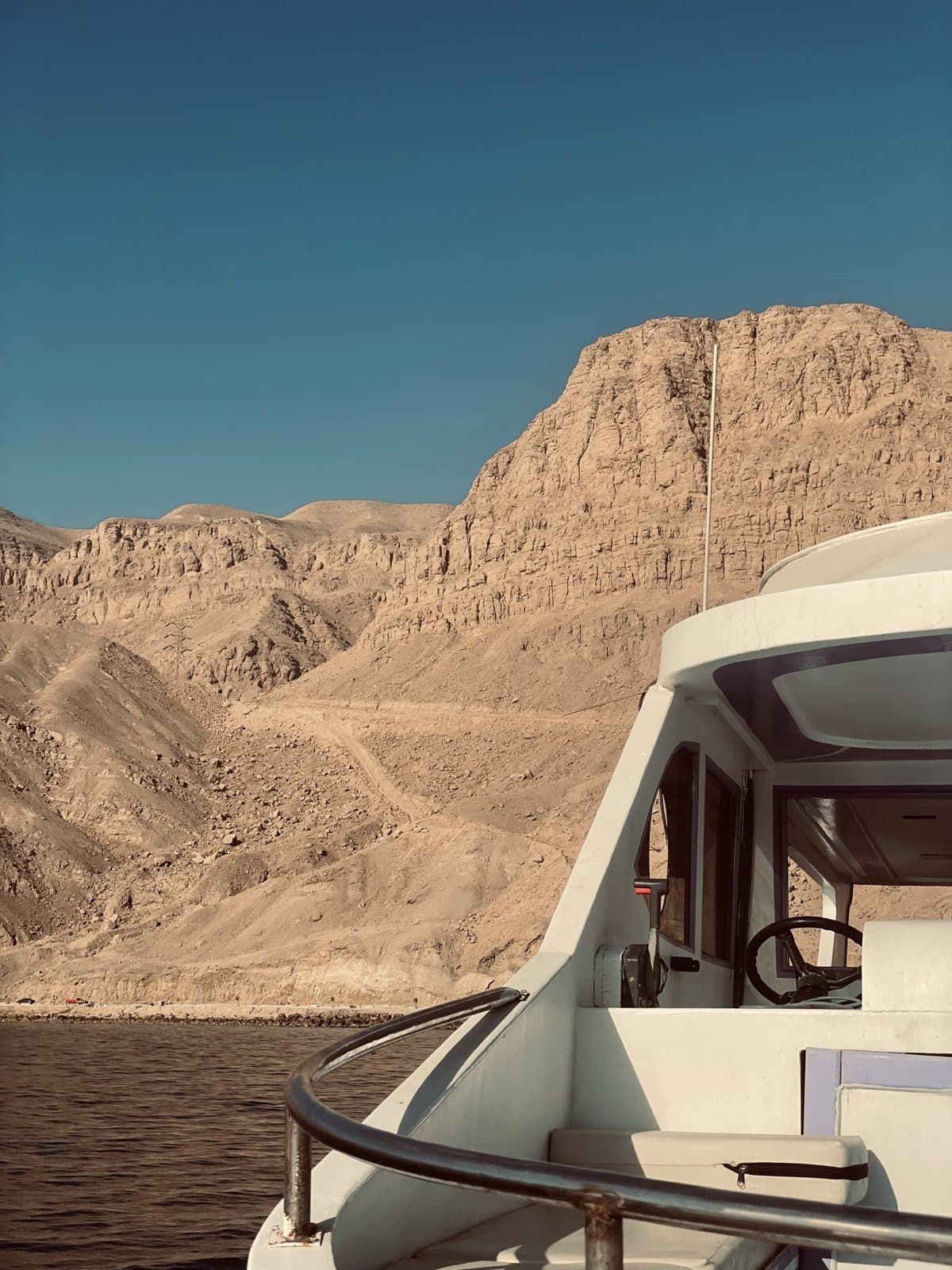 The mountains of the Red Sea coast seen from a boat