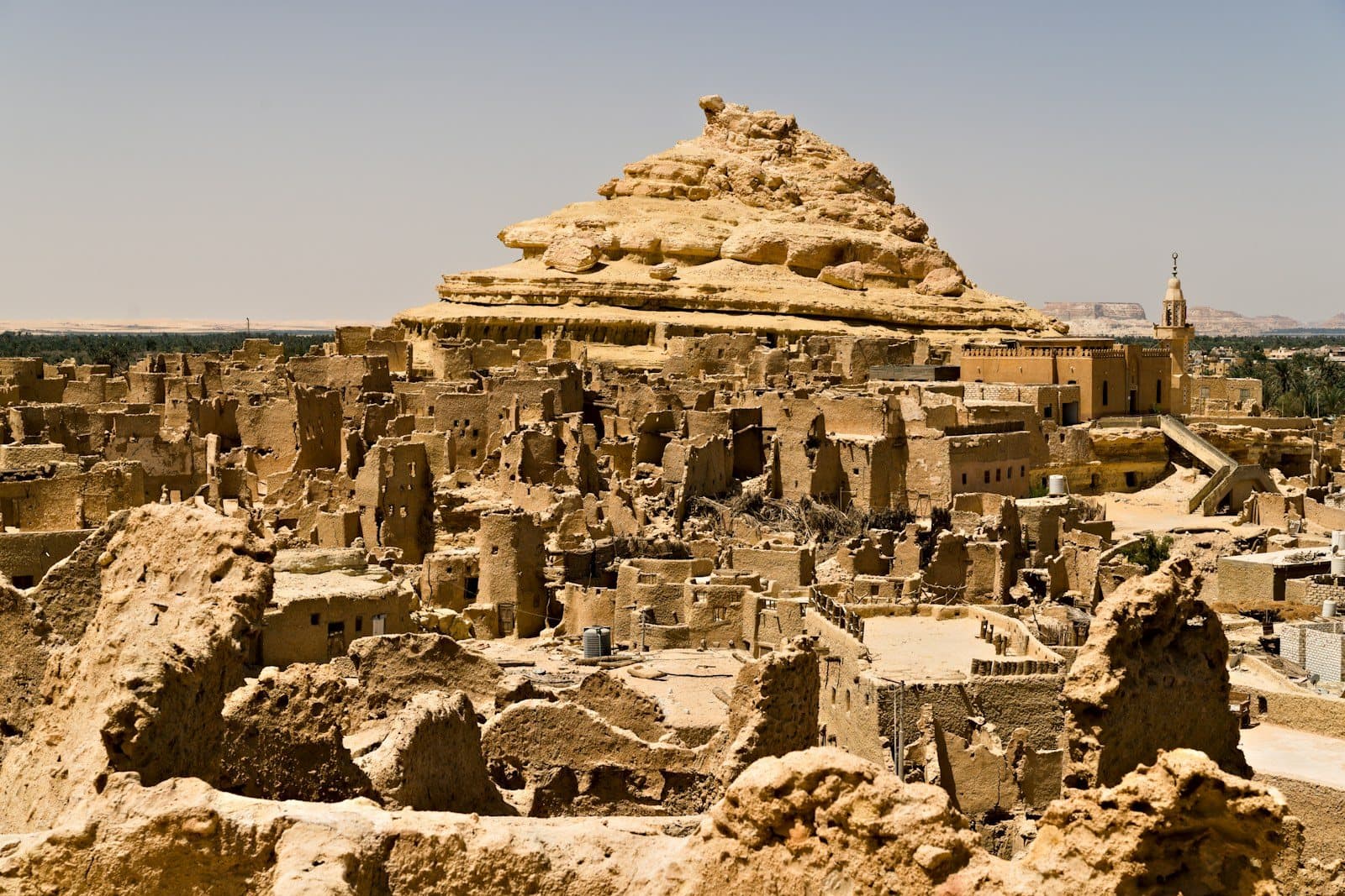Ruins of the mud-brick Shali fortress in Siwa