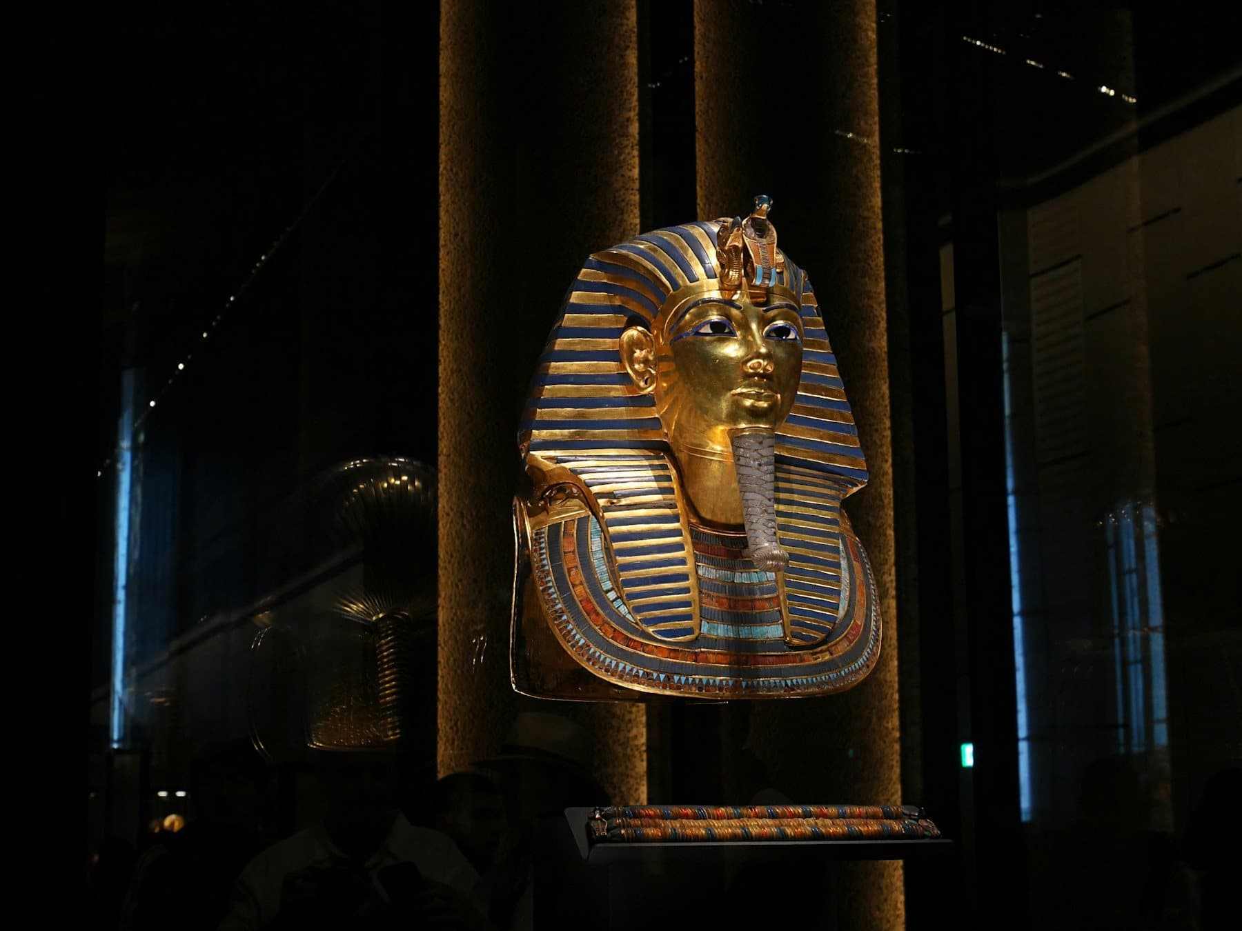 The golden funerary mask of Tutankhamun